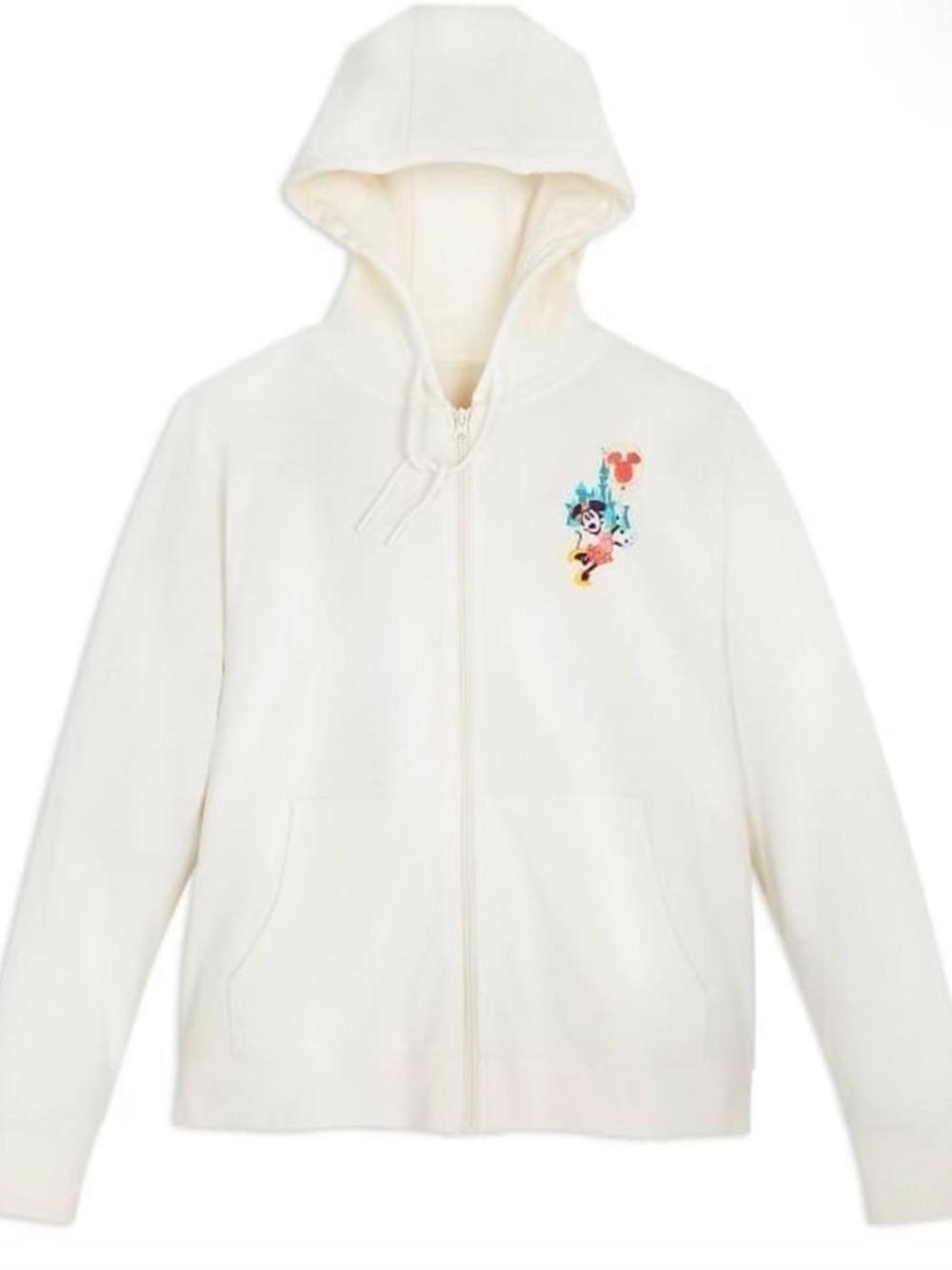 Disneyland Parks Minnie & Friends Play in the Park Women Zip Cream Hoodie